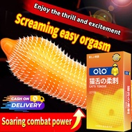 10PCS Dotted Condom with spike bolitas asian fit disposable Silicone Condoms for Men boys for sex with size latex condoms with spikes penis sleeve bulitas extra ultra thin ribbed and dotted full spike spiral condom Discreet Package