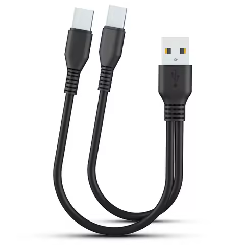 FONKEN Micro USB Cable Splitter Cable 2 In 1 Type C Charge Cable 2 USB Cable Mobile Phone Cable Andr