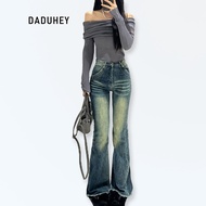 Daduhey Women's American Style Slightly Flared Slim Fit Jeans