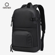 【In stock】OZUKO Multi-Compartment Fashion Outdoor Light Waterproof Laptop Backpack (15.6”) QLO1