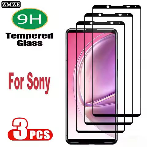 3Pcs Tempered Glass For Sony Xperia 10 5 1 V II III IV Screen Protector Glass Film Clear 9D Tempered
