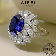 AIFEI JEWELRY Adjustable Korean Cincin Sapphire Original For Love Sterling Women Accessories Luxury Perempuan Perak Ring 純銀戒指 Silver 925 R285