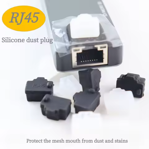 RJ45 Silicone Dust Plug Ethernet Hub RJ45 Port Dust Cover Protective Plug Suitable for Computer Rout