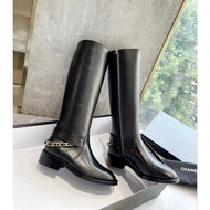 Chanel Stylish Chain Detail Fall/Winter Boots