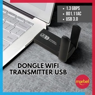 Transmitter Receiver WiFi USB Dongle Adapter 802.11ac 1300Mbps AC1300