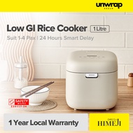 HIMEJI 1L Low GI Rice Cooker (HRC0A001) - Suit 1-4 pax | Low Carbs | Low Sugar | Latest Japan Patent