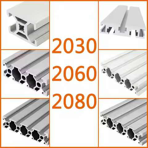 4040 2060 2080 Aluminum Profile Framework DIY Linear Rail Extrusion CNC 3D Printer Parts Metal Alumi