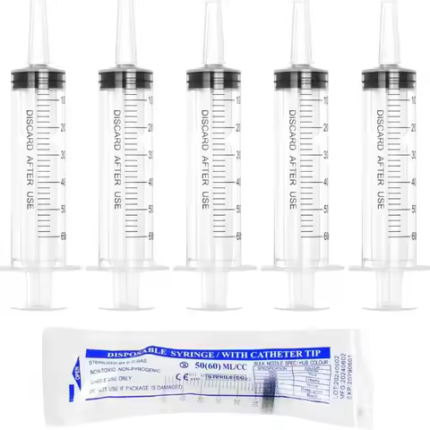 Without Needle Plastic Syringe Measuring 20ml 60ml 100ml Hydroponics Sampler Oil Pump Medicine Pet F