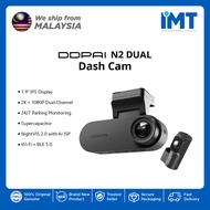 DDPAI N2 Dual Dash Cam | 2K + 1080P Dual-Channel | NighVIS 2.0 with AI ISP | 1.9” IPS Display