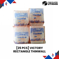 Thinwall Rectangle Victory 1000ml 750ml 650ml 500ml Rectangular Lunch Box Food Container Bekas Makan