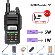 V2 UV68โปรมาก NJISD 2023 Baofeng วิทยุสื่อสารกันน้ำการอัปเกรดวิทยุ Ham CB พลังงานสูง UV9R UV5R โปร U