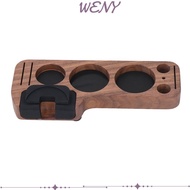 WENY Coffee Tamping Station,  Wood Storage Function Tamper Station Base, Premium 51mm 54mm 58mm Comp