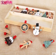 Christmas gift small gift wooden hair clip Christmas decoration gift box