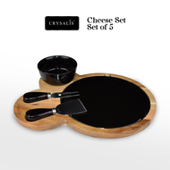 CRYSALIS Cheese Set Set of 5 or Set of 7 Cheese Board Charcuterie Wooden Board Party Tray Acacia Woo
