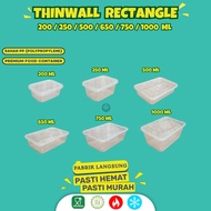 [10 PCS] Thinwall Rectangle 500 /ML Food Container 500 /ML RT500