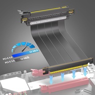 PCIE 4.0 X16 Riser Cable, 64Gbps Silver Plated Extension Card for RTX 4090 3060 RX 6950XT GPU, for M