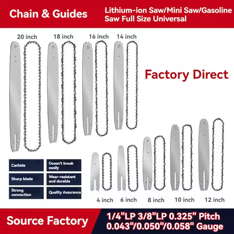 28/33/37/40/45/50/52/55/56/59/62/64/72/76DL Drive Links Chain Saw Blade 4/6/8/10/12/14/16/18/20 inch