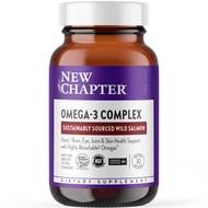 New Chapter Omega-3 Complex, Fish Oil Supplement Wild Alaskan Salmon for Heart, Brain, Eye, Joint & 
