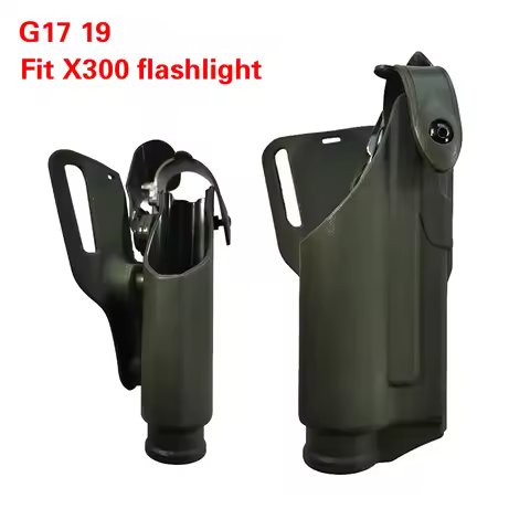 Tactical Holster Glock 17 19 22 31 32 Fit X300 Flashlight Tactical Light Holster Airsoft Glock Pisto