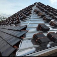 baja ringan atap genteng keramik kanmuri full flat hitam black