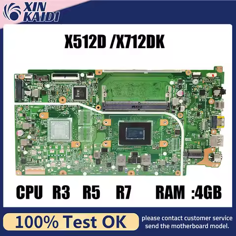 For ASUS A512D F512D M5050D Mainboard X512DA A512DA A512DK F512D F512DA Laptop Motherboard CPU R3 R5
