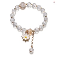 COMEMMY Bohemian Bracelet, Lucky Multicolor Korean Daisy Bracelet,  Elastic Crystal Beaded Bracelet 