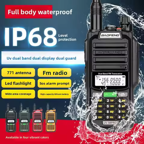 Durable Baofeng UV-98PRO Waterproof Walkie-talkie High-power Outdoor IP68 Marine High-power Wireless