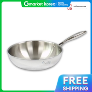 กระทะสเตนเลส 5 ชน ยหอ Hanil Stainless Bailey ใชไดกบเตาแมเหลกไฟฟา (IH) ขนาด 26 ซม.
