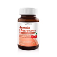 VISTRA Acerola Cherry 1000mg ตัวช่วยผิวใส สุขภาพดี บรรจุ 20 เม็ด