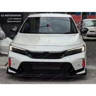 honda civic fe fl5 type r bumper front lips adro gloss black