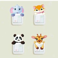 Animal motif light switch sticker, animal wall sticker