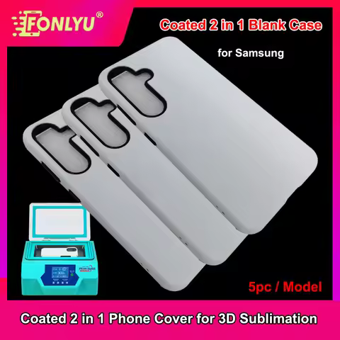 FONLYU 5pc Coated 2 in 1 3D Sublimation Case for Samsung Galaxy S26 S24 S25 Ultra Thermal Transfer P