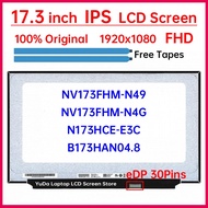 17.3" Laptop LCD Screen NV173FHM-N49 NV173FHM-N4G B173HAN04.8 N173HCE-E3C Display Matrix Panel Repla