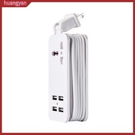 huangyan|  Travel Portable EU/US Plug 4 USB Ports Power Strip Socket Adapter for Phone