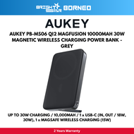 POWERBANK / AUKEY PB-MS06 QI2 WIRELESS POWERBANK / 30W / 10000MAH / 1 x USB-C (IN OUT / 18W 30W) 1 x