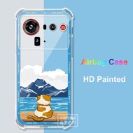 For Nubia Z80 Ultra NX741J Crystal Case HD Painted Air Bag 360 Protect Matte Back Shell For Nubia Z8
