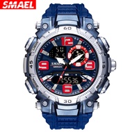 SMAEL Double-LCD Electronic Watch - Waterproof Sports Watch for Men - Night Light Alarm Clock