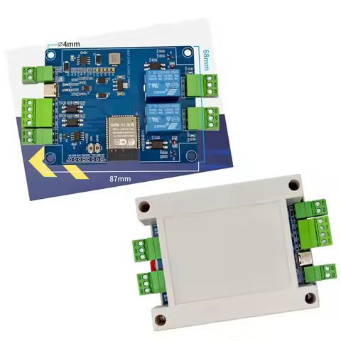 RS485 Modbus Module ESP32 2 Channel Relay 2IN 2OUT Optocoupler Isolation WiFi CH340 Type-C&7-24VDC D
