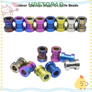 UPSTOPAO Outdoor Lanyard Beads, 12*15mm DIY TC4 Tool Beads, High Quality Titanium Alloy 8 Styles EDC