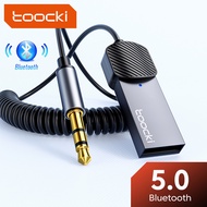 Toocki Wireless Audio Receiver Adapter Bluetooth 5.0 Aux USB To 3.5mm Hands-free mic audio jack for Car