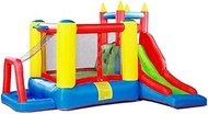 Home Office WRJY Kid Children's Inflatable Castle Outdoor Trampoline Children's Slide Children's Fit
