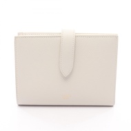 【二手】Celine CELINE雙折皮夾 中型肩帶皮夾 10B64 3BFP 白色皮革 中型肩帶皮夾 女士二手 A