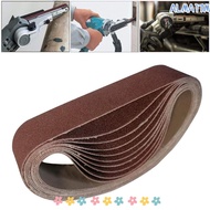 ALMA1 10pcs Sanding Belts, 80 Grit 330 x 30 mm / 1.2 x 13 Inch Abrasive Sanding Belts, Durable Alumi