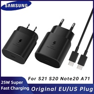 For Samsung S21 S20 5G 25w Charger Surper Fast Charge Type C PD PPS Quick Charging EU For Galaxy Note 20 Ultra 10