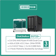 0TB~32TB Synology DS725+ x2 HAT3300 HAT3310 HAT3320 HAT5300 HAT5310 HAT5320 NAS Enclsoure Kits PreCo