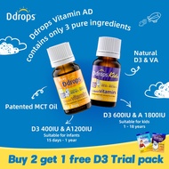 Ddrops Liquid Vitamin A & Vitamin D3 Dietary Supplement
