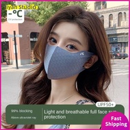 JIYAN2866 Face Ice Silk Breathable Traceless Anti-UV UPF50+ Face Shield Fashion Sunscreen Unisex