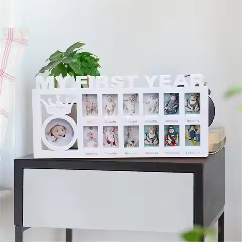0-12 Months Pictures Photo Frame Souvenirs Kids Growing Memory Capture Every Precious Moment of Your