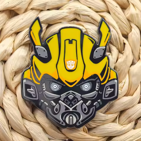 Transformers Movie Robot Enamel Pins Bumblebee Brooches For Child Clothing Backpack Lapel Badges Fas