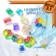 1 Pieces 3 in 1 Laundry Detergent Washing Gel Capsules Beads Sabun Baju Berbola Stain Remove Fragrance Perfume
